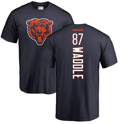 Chicago Bears Men Navy Blue Tom Waddle Backer NFL Football #87 T Shirt->chicago bears->NFL Jersey